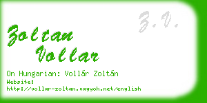 zoltan vollar business card